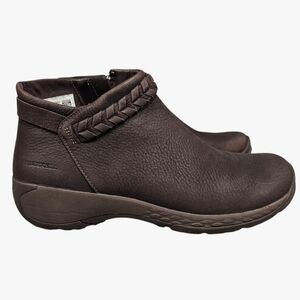 MERRELL Women Encore Braided Bluff Q2 Brown Leather Ankle Booties 8.5M